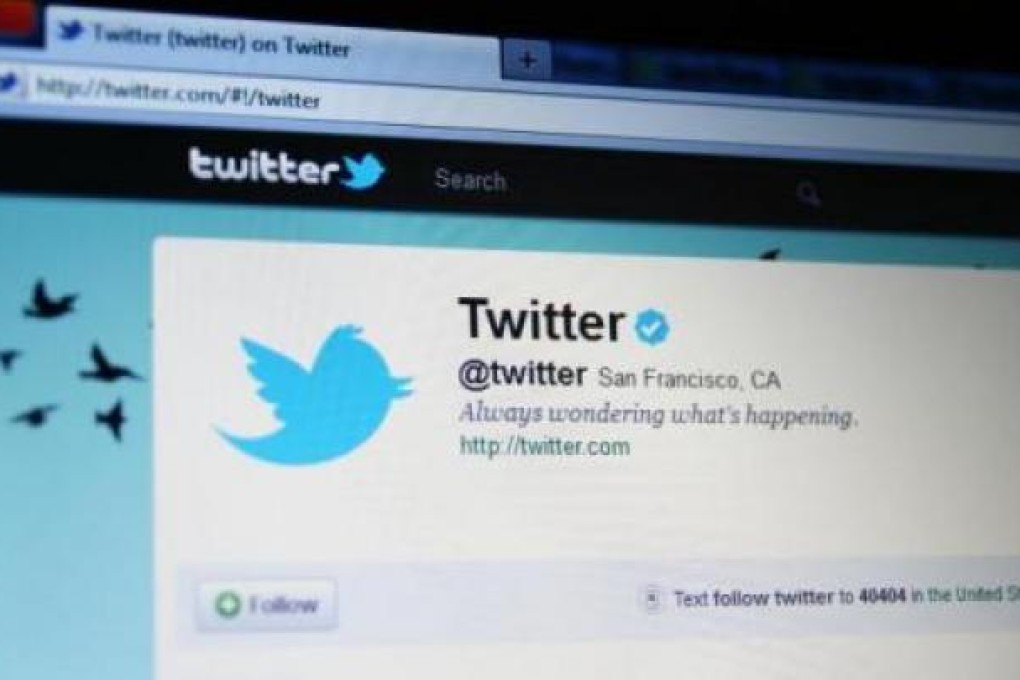 Twitter says hackers may have gained access to information on 250,000 of its more than 200 million active users. SCMP Photo.