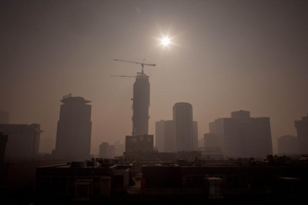 Severe pollution clouds the Beijing skyline. Photo: AFP