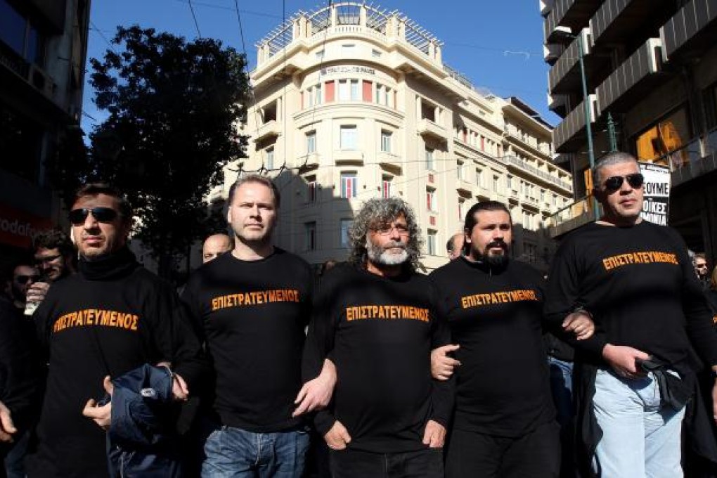 Public health care and transport workers in Greece stepped up their action against the government's austerity policies in a 24-hour strike. Photo: EPA