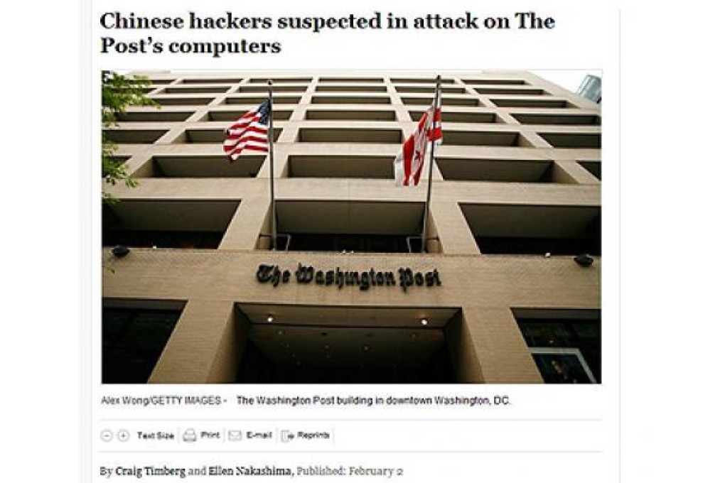 The Washington Post said it detected a cyberattack in 2011.