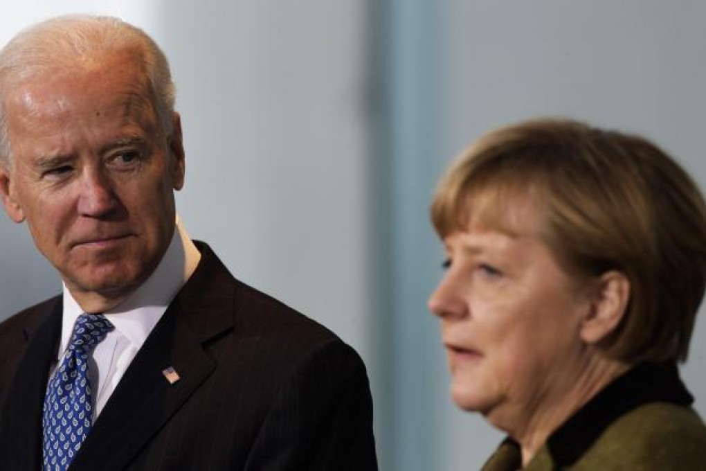 US Vice President Joe Biden (left)