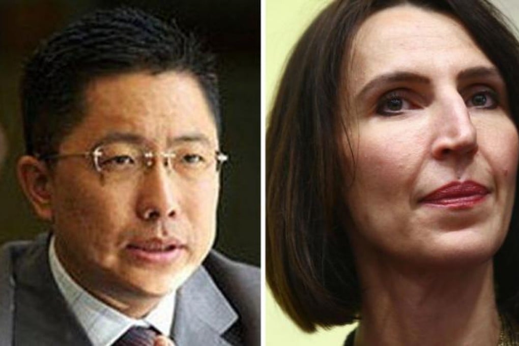 Crazy English founder Li Yang and his ex-wife Kim Lee.