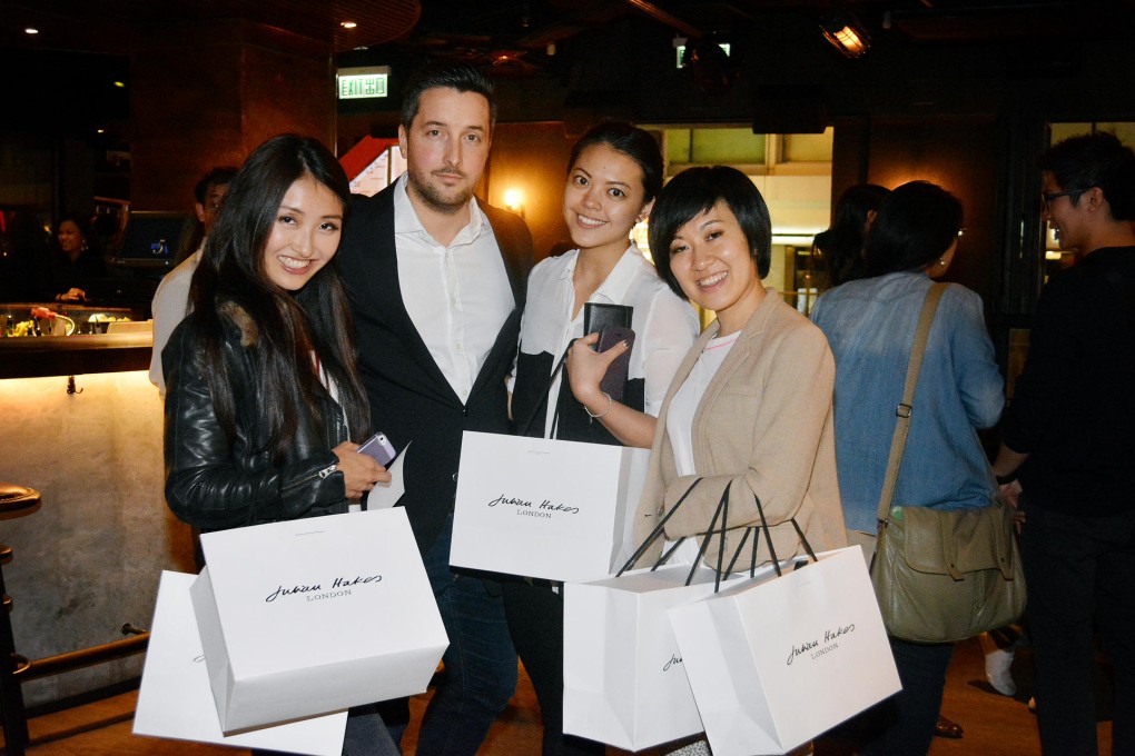 Julian Hakes with some of his happy customers.