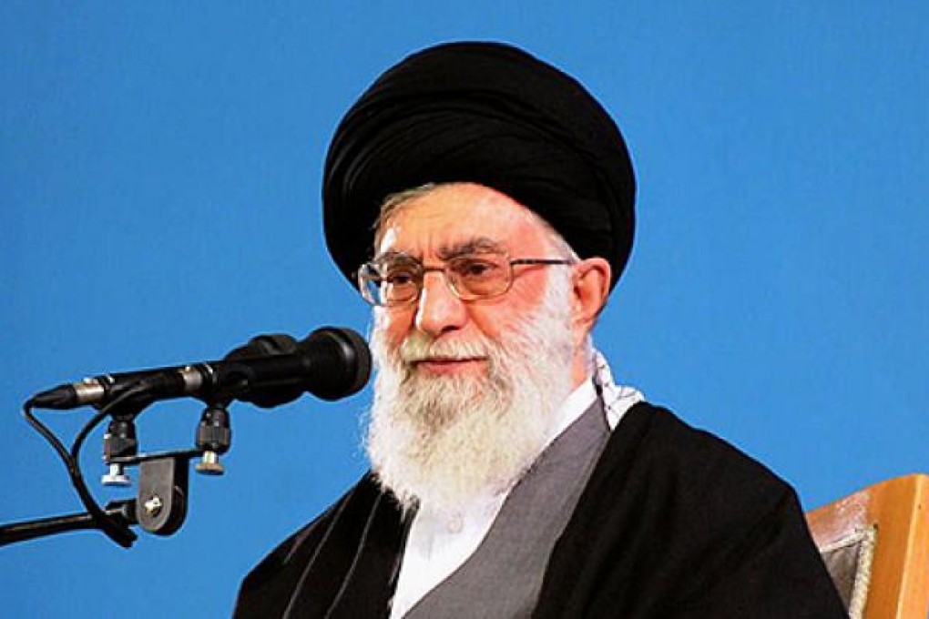 Iranian supreme leader Ayatollah Ali Khamenei addresses Iranian air force commanders during a meeting in Tehran on Thursday. Photo: AFP