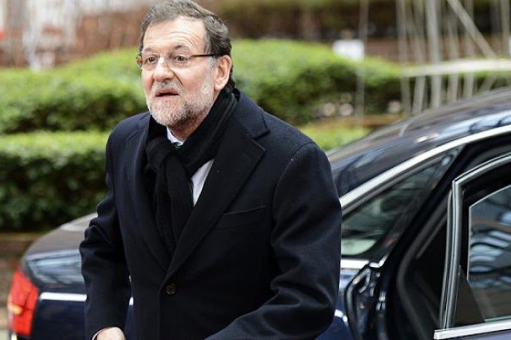 Spain's Prime Minister Rajoy arrives at the EU council headquarters in Brussels. Photo: Reuters