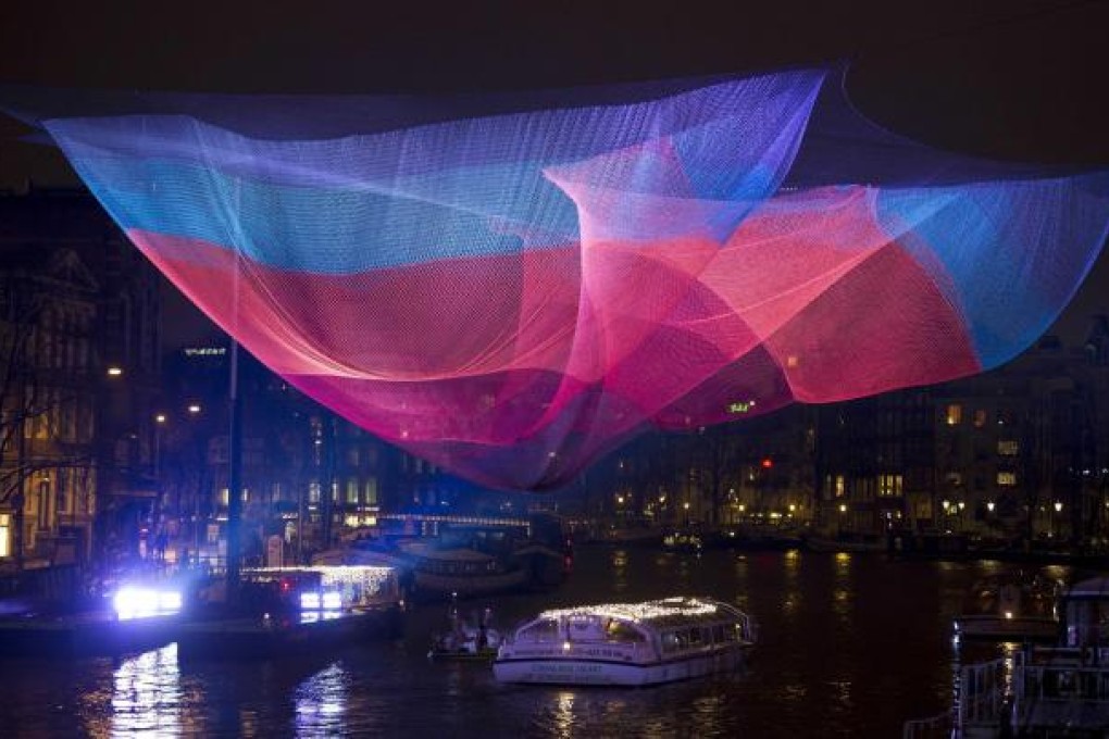 A night scene of the so-called Boulevard of Lights in Amsterdam on December 7, 2012. Photo: EPA