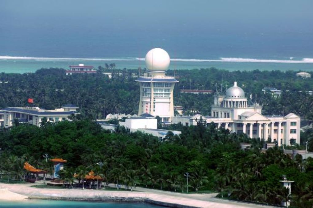 An aerial view of the city of Sansha on an island in the disputed Paracel chain. Photo: AFP