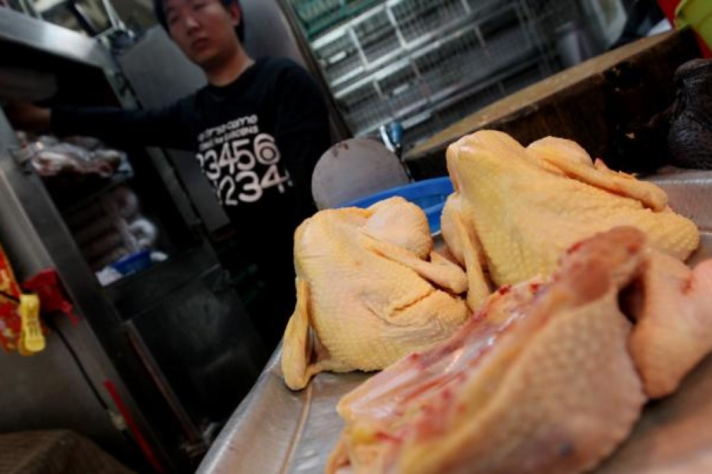 Chicken sells well over the Lunar New Year holidays, despite reported bird flu cases in the mainland. Photo: Felix Wong