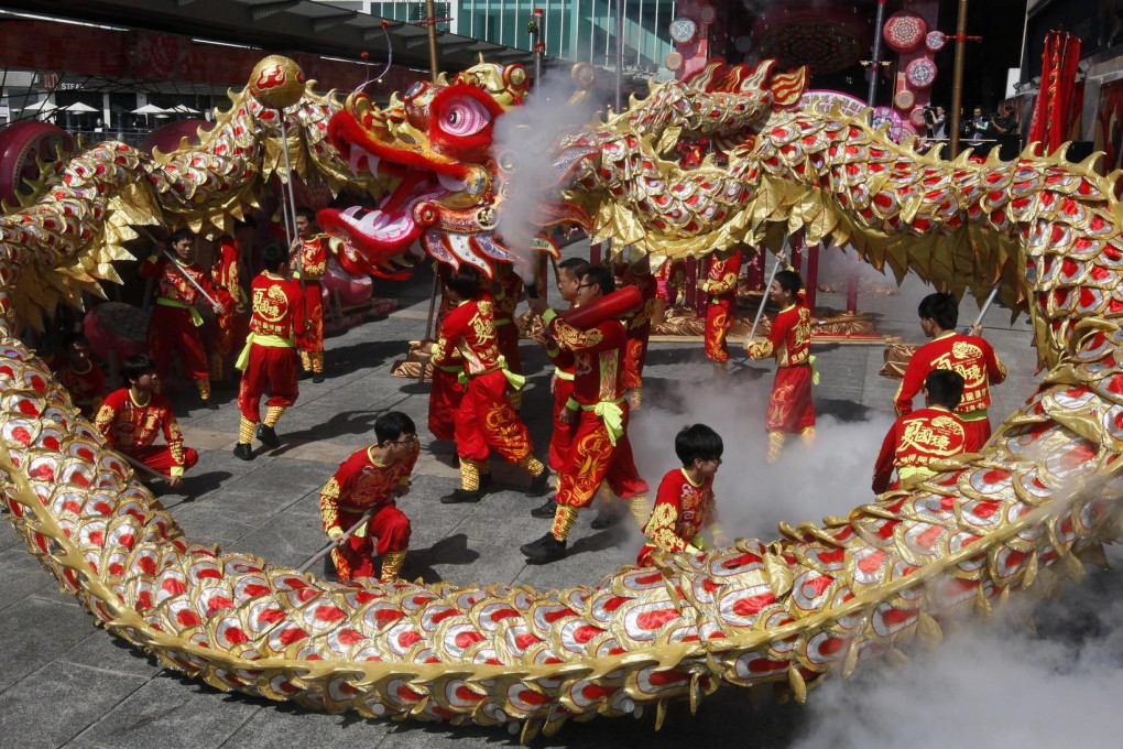 Dozens of performers gave tenants and shoppers at Harbour City mall one of the standout dragon and lion dances of the holiday period yesterday. Photo: SCMP