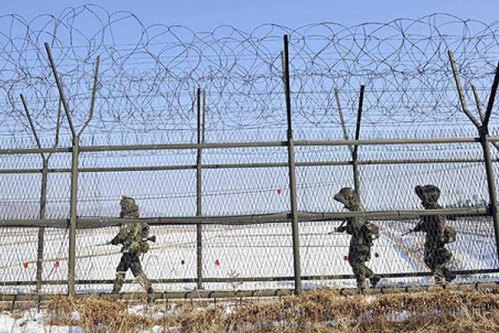 South Korean soldiers patrol near the demilitarized zone after North Korea's third nuclear test. Photo: AFP