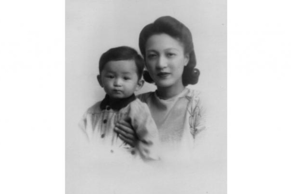 Yasuko Hatoyama with her son Yukio in the 1940s. Photo: AFP