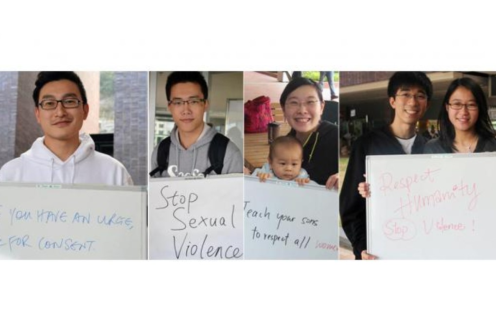 The Speak for Humanity asked people to share their anti-violence messages. Photos: SCMP