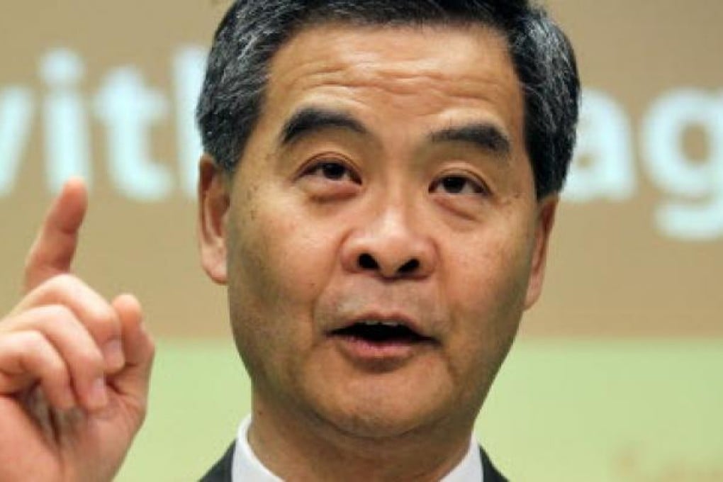 Chief Executive Leung Chun-ying. Photo: K. Y. Cheng.