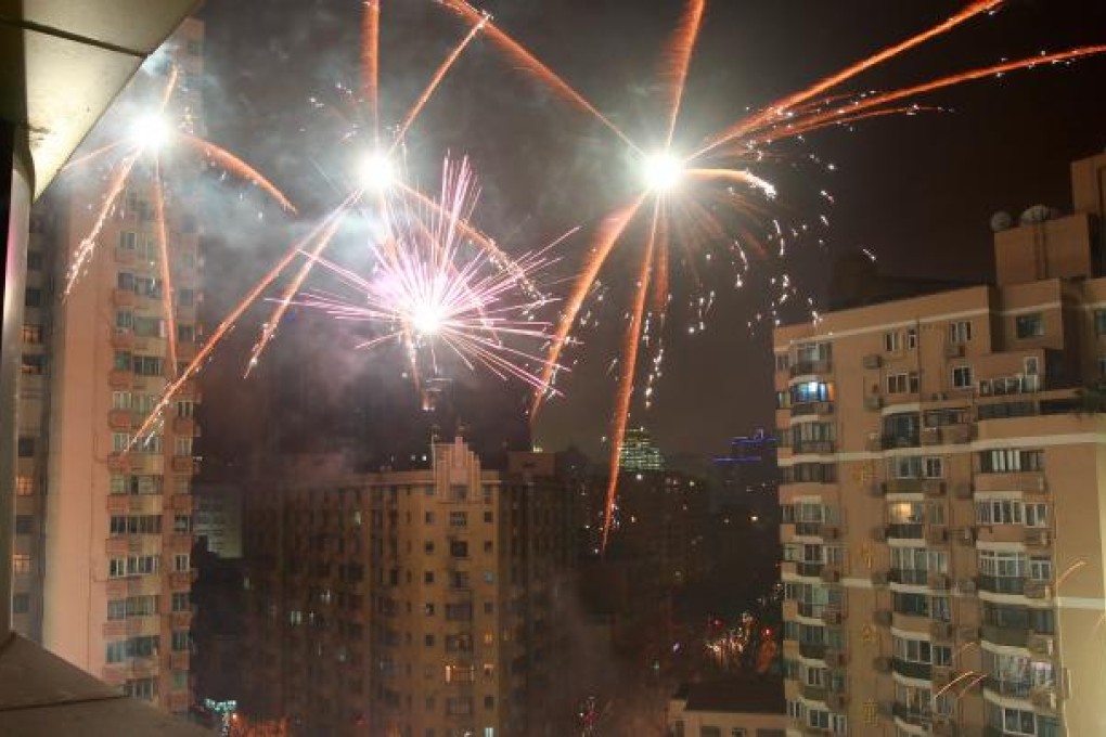 New Year firework displays in Shanghai. Photo: Xinhua