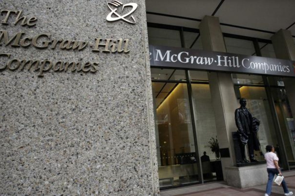 McGraw-Hill restructures to raise cash while it faces US$5 billion in fines. Photo: Reuters