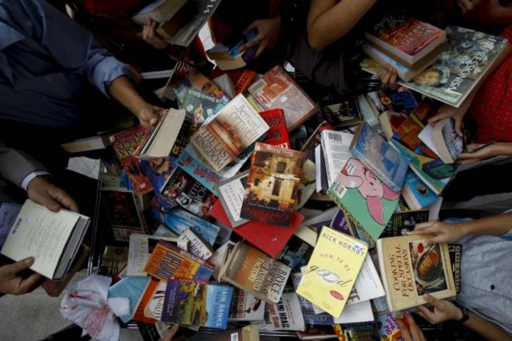 Books at the Irrawaddy Literary Festival. Photo: AP
