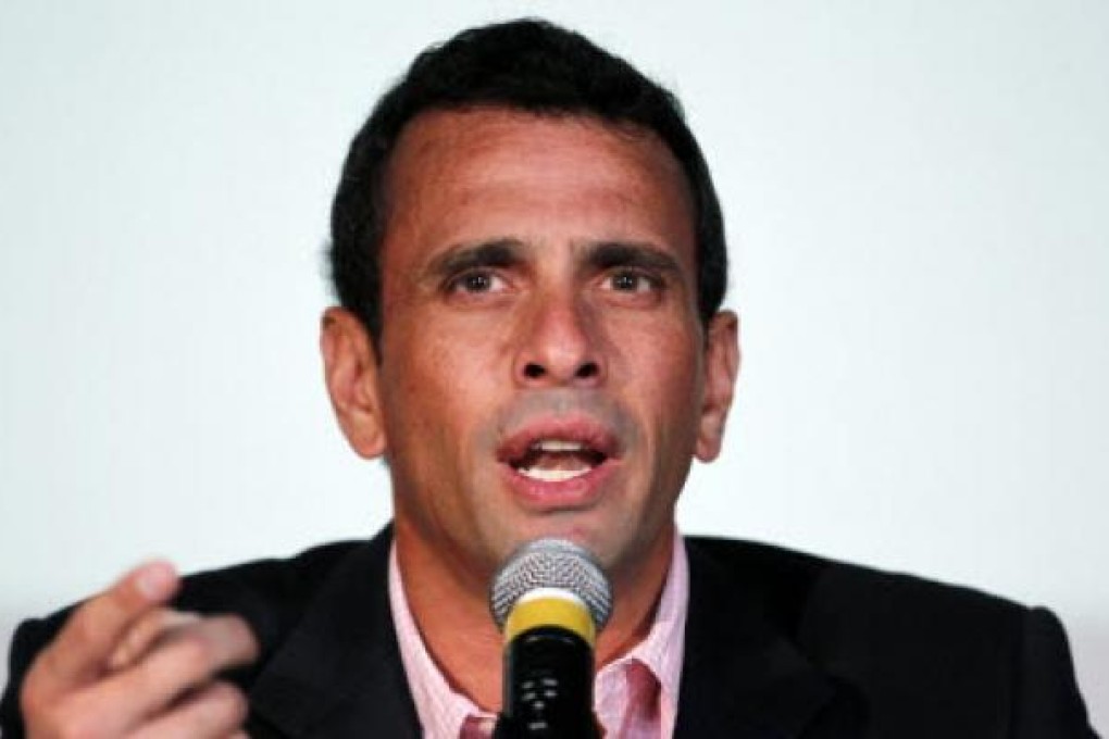 Venezuela's opposition leader and governor of the state of Miranda Henrique Capriles. Photo: Reuters