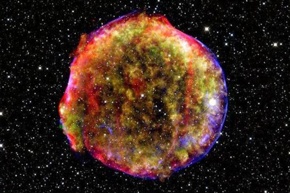 A classic supernova remnant. Cosmic gravestones like this continue to emit radiation over vast distances through space. Photo: AFP