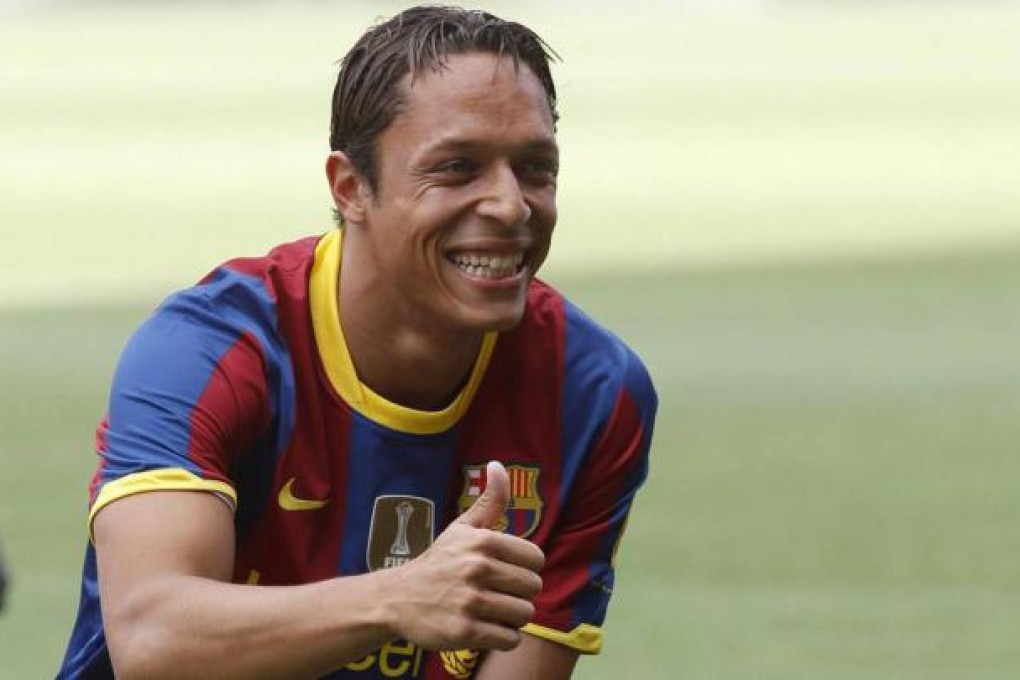 Barca's Adriano. Photo: Reuters