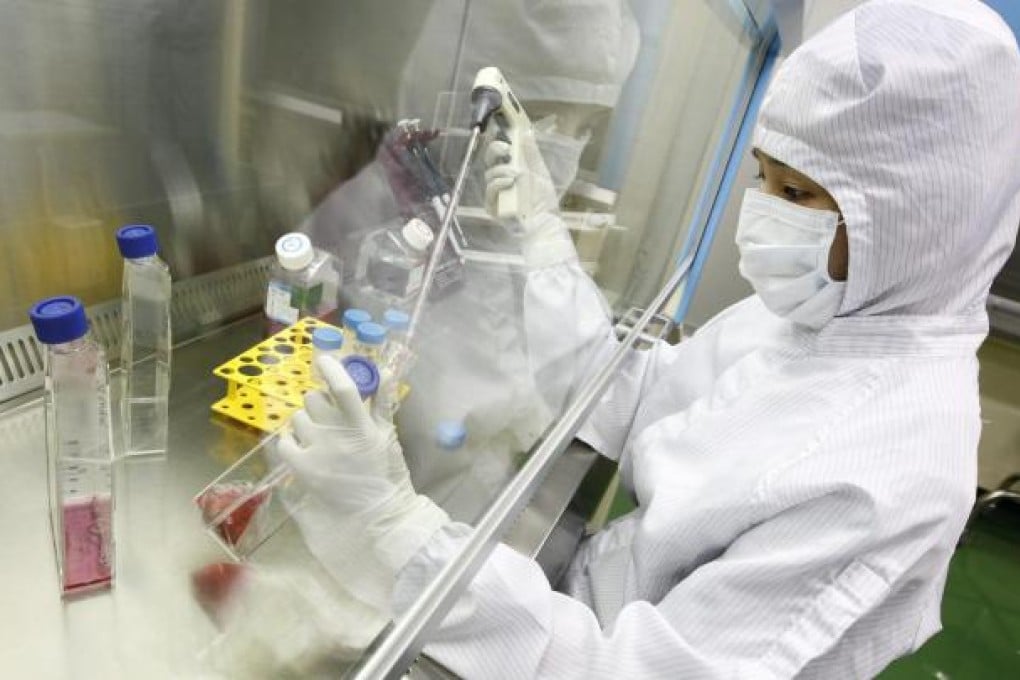 A stem cell researcher in Seoul. Photo: Reuters