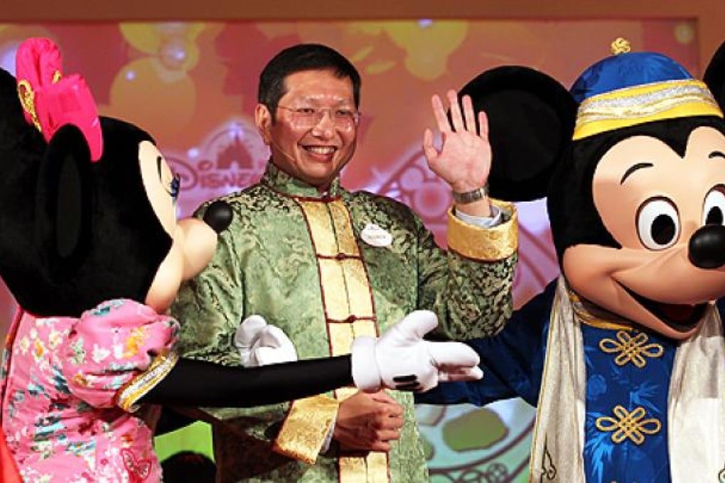 Hong Kong Disneyland managing director Andrew Kam attends the company's annual business review press conference on Monday. Photo: Nora Tam
