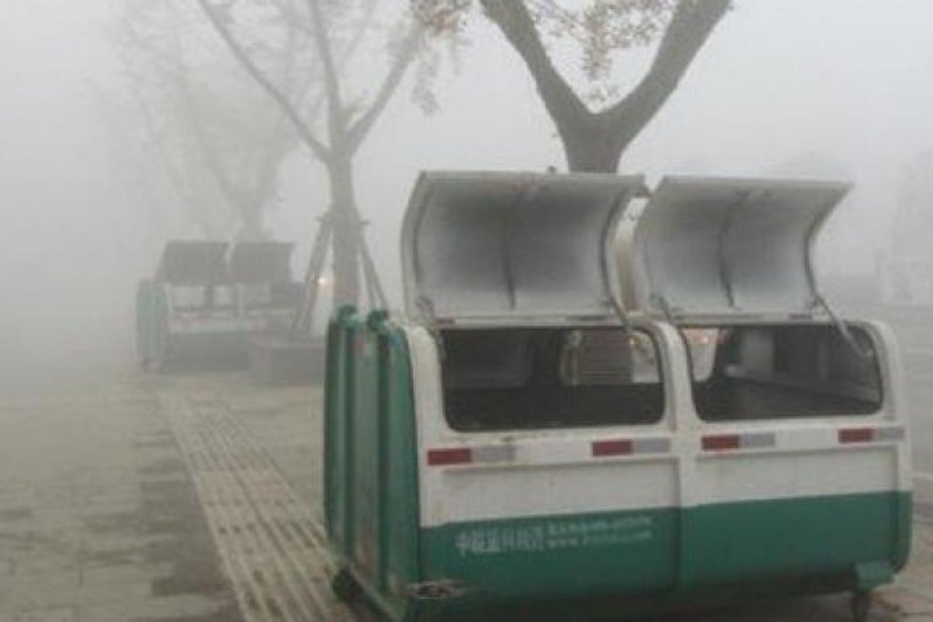 A photo of the trash bin taken by a netizen. Photo: SCMP Pictures