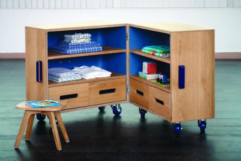 A range of baby furniture designed by Sand for TREE includes this cabinet on wheels. Photo: TREE