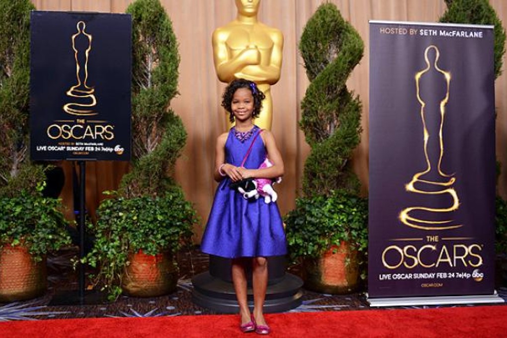 A confident Quvenzhane Wallis at the nominee lunch. Photo: AFP