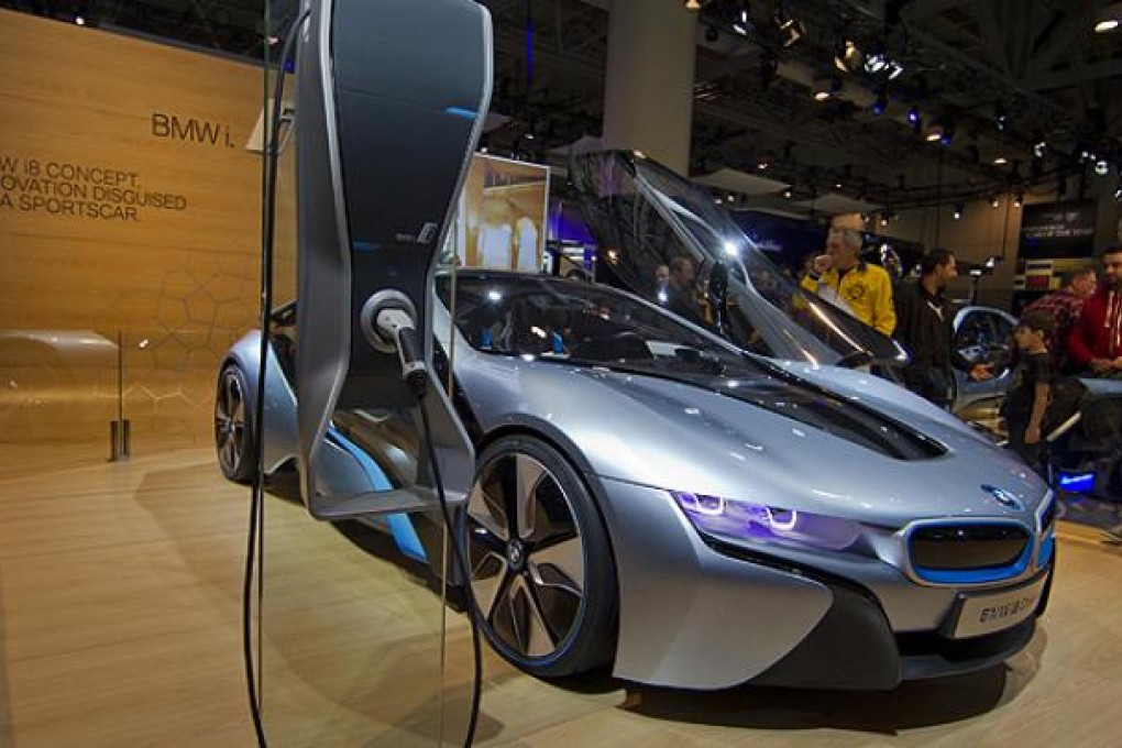The BMW i8 electric concept car at the Canadian International Auto Show. Photo: Xinhua