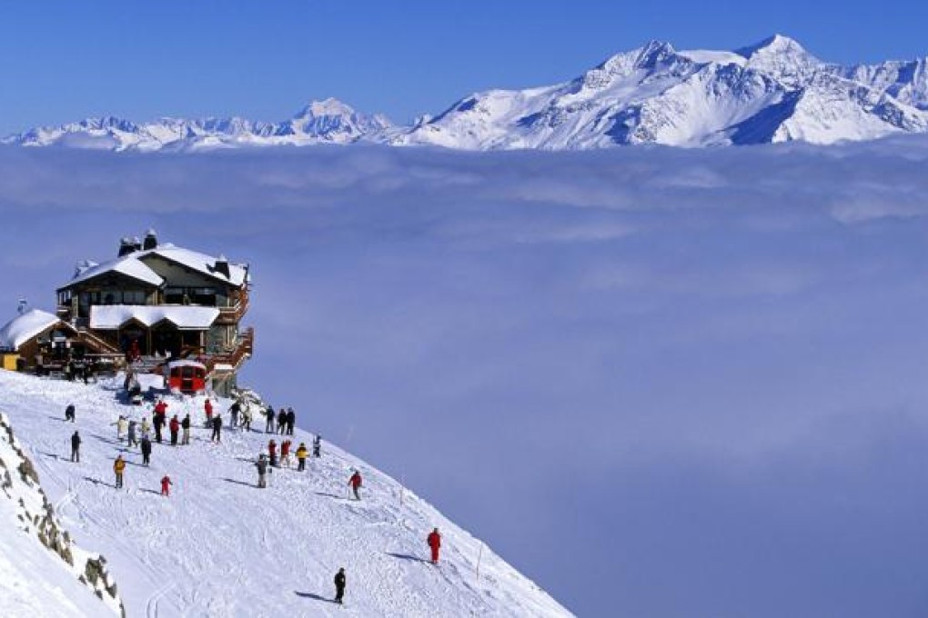 A ski resort in Meribel, France.