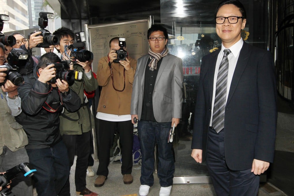 Stephen Chan Chi-wan leaves court yesterday. Photo: May Tse