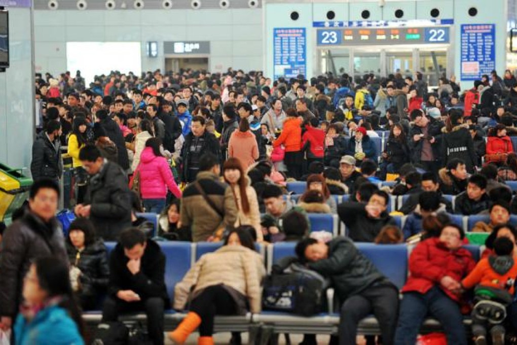 According to initial estimates, some 3.4 billion passenger trips were made during the Lunar New Year, an increase of 8.6 per cent from last year. Photo: Xinhua