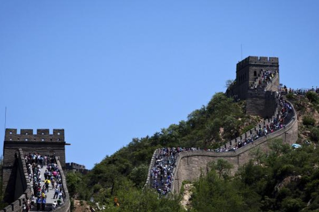 Walking the Great Wall.