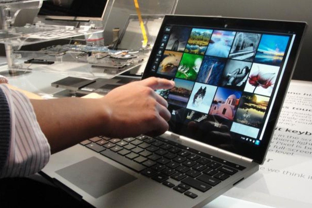 Google has raised eyebrows after producing a touchscreen notebook computer that appears to have Apple and its high-end notebooks in its sights. Photo: AFP