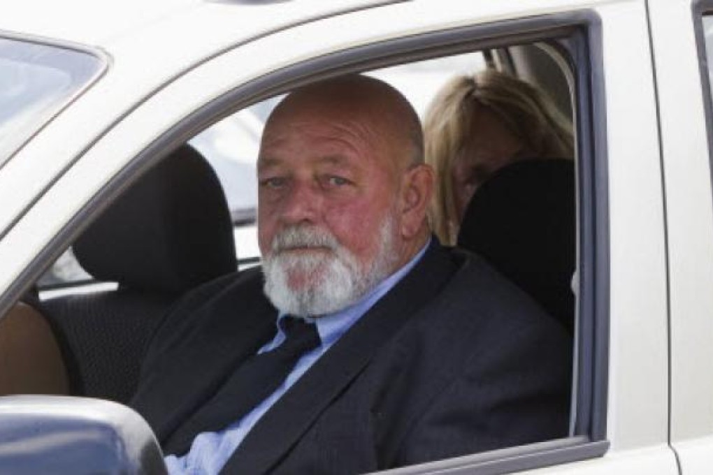 Barry Steenkamp leaves after a memorial service for daughter model Reeva Steenkamp. Photo: Reuters