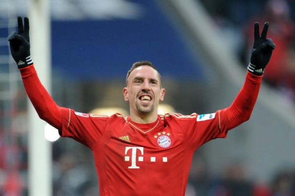 Bayern Munich's Franck Ribery celebrates. Photo: EPA