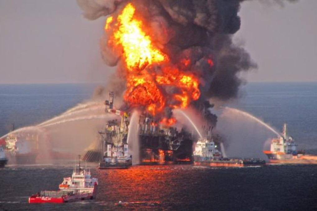 The Deepwater Horizon blast in 2010 killed 11 workers. Photo: EPA