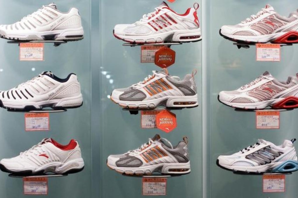 Anta Sports Products says sluggish demand led to a 21.5 per cent fall in profit last year. Photo: Bloomberg