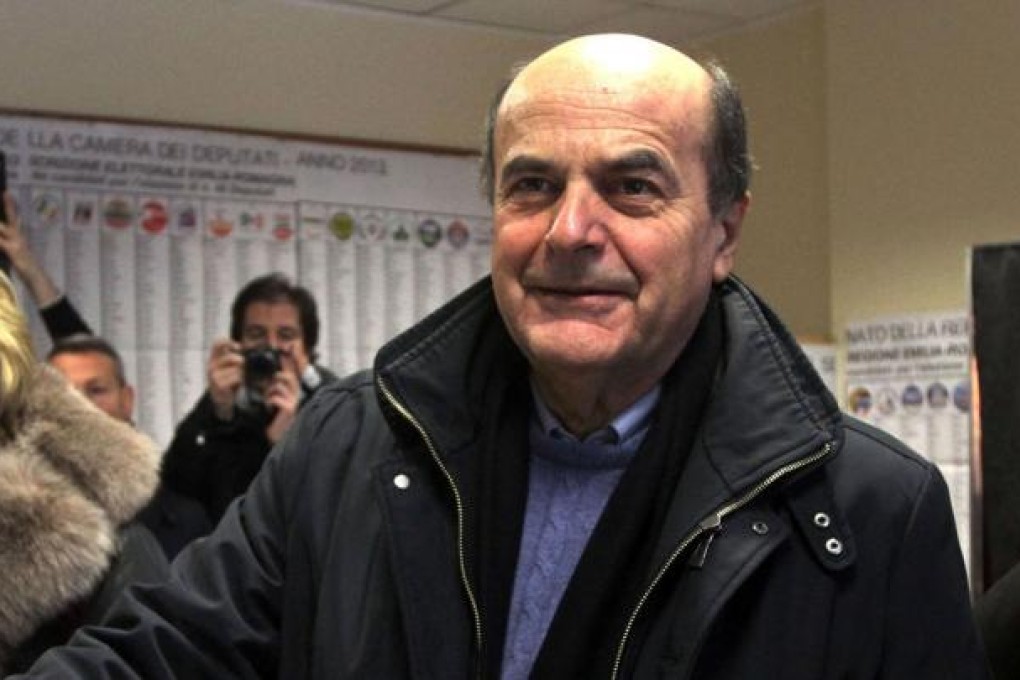 Centre-left leader Pier Luigi Bersani. Photo: AFP