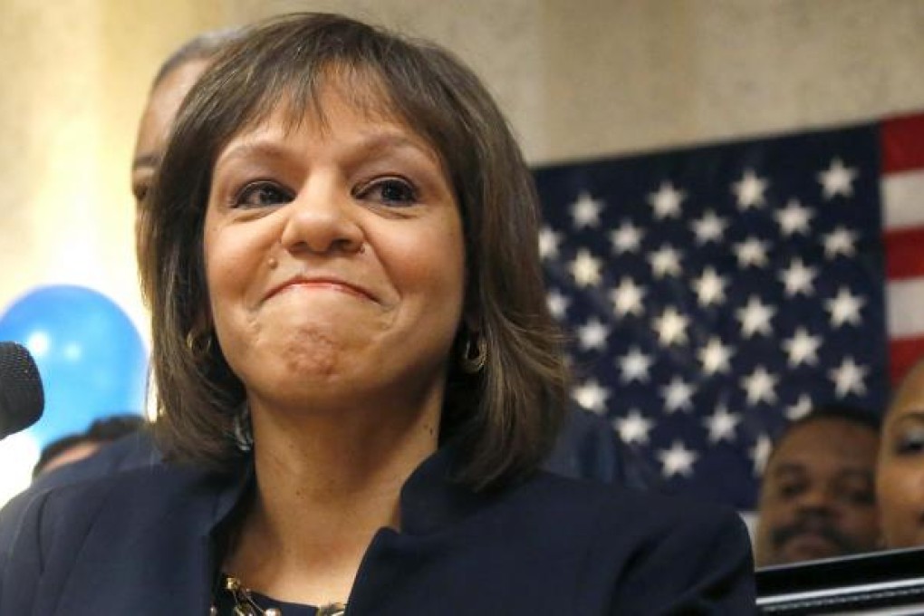 Robin Kelly celebrates her special primary election win. Photo: AP