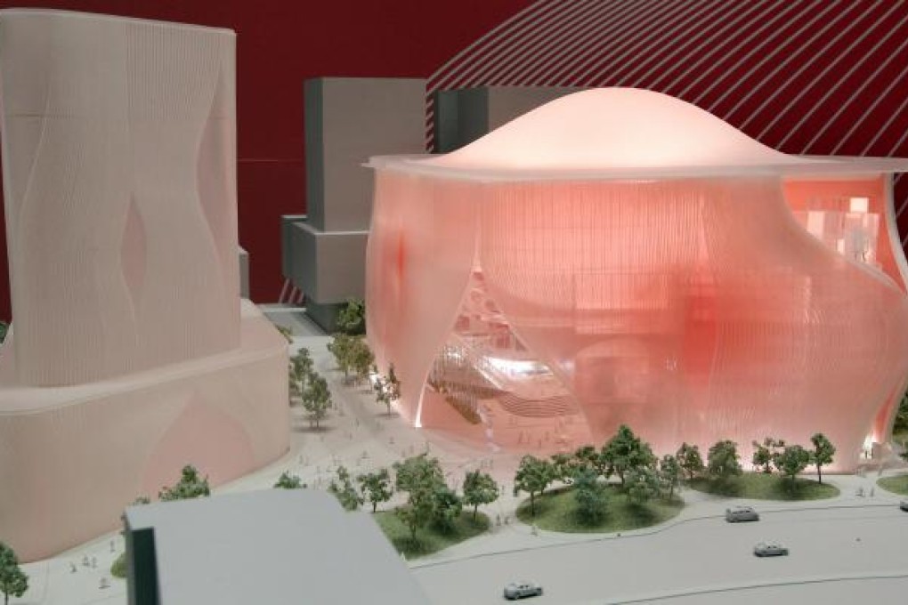 Model of Xiqu Centre at the arts hub. Photo: Sam Tsang