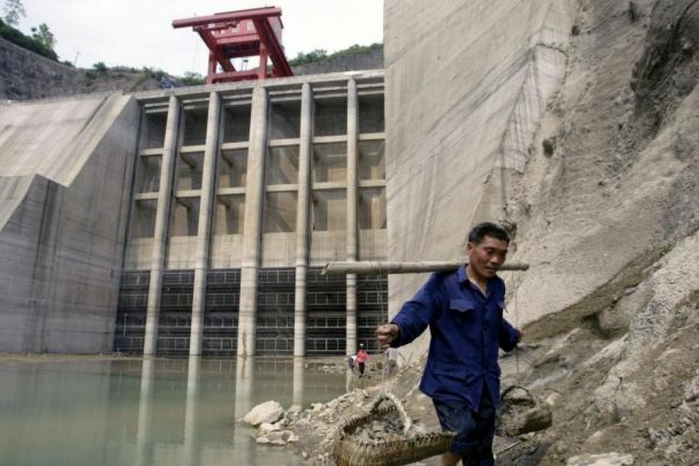Local governments have banked on major projects to drive economic growth, such as this hydroelectric dam in Guizhou province, raising the concern of experts. Photo: EPA