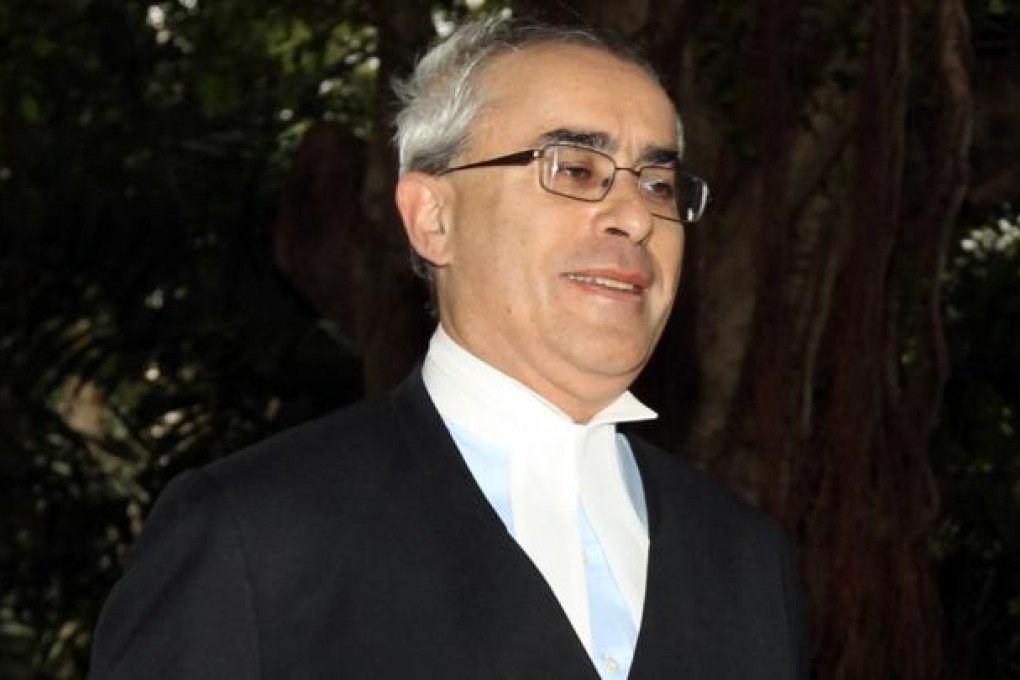 Barrister David Pannick QC, for the government on the right of abode case, at the Court of Final Appeal in Central. Photo: Edward Wong