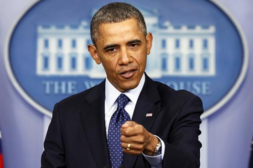 Obama speaks about the sequester in Washington. Photo: Reuters