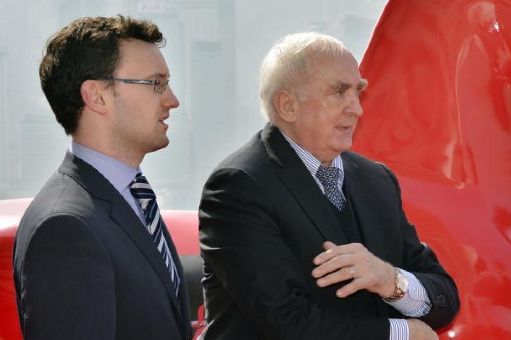 Matthieu Gheysen (left), director of Longines Hong Kong Masters, and Walter Von Kanel, President of Longines. Photo: Warton Li