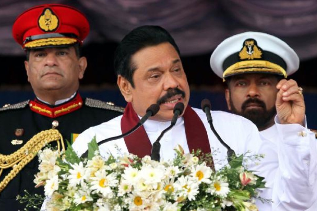 Sri Lankan President Mahinda Rajapaksa. Photo: EPA