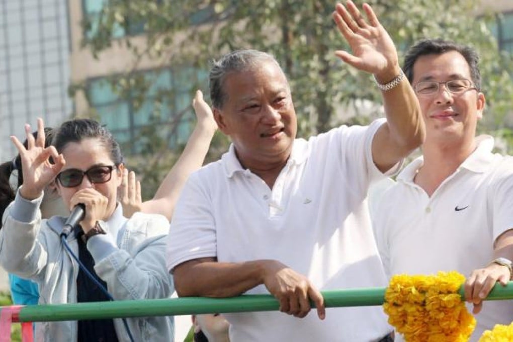 Democrat Party's Bangkok governor candidate Sukhumbhand Paribatra. Photo: AP