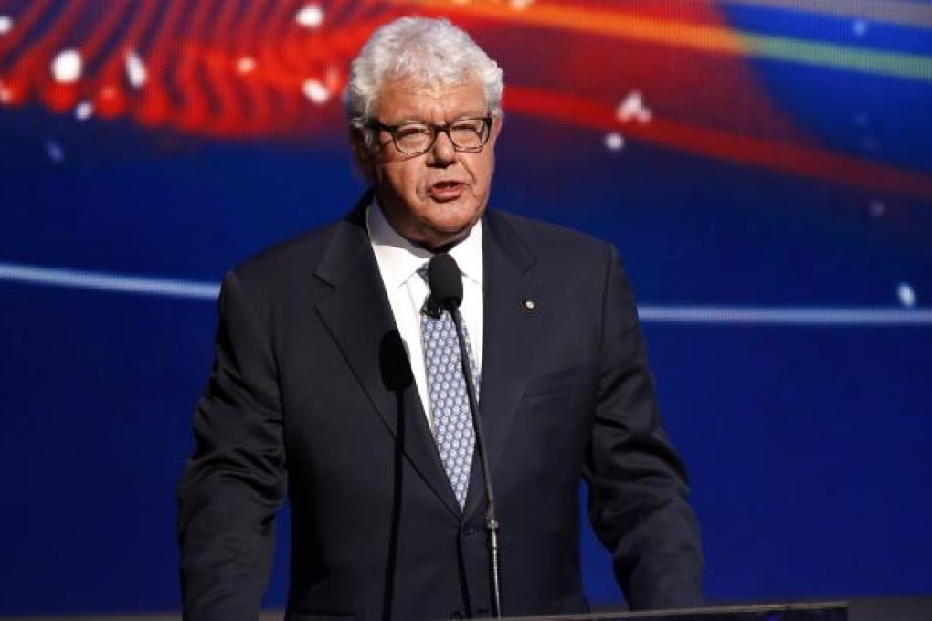 David Hill, senior executive vice president for News Corp, announces Fox’s new sports network Fox Sports 1 in New York. The network will target the dominance of ESPN. Photo; Reuters