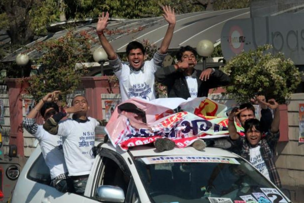 Supporters of a political candidate in Jaipur, India. Photo: Yuan Lei