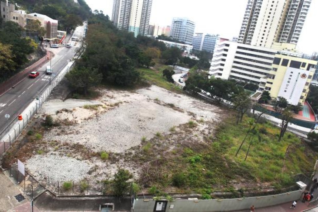 The site at the junction of Sheung Lok Street and Sheung Shing Street in Ho Man Tin that is up for grabs. Photo: Nora Tam